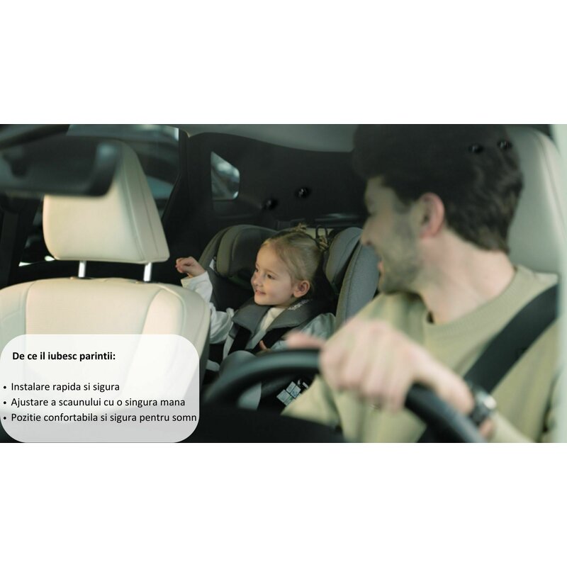 Scaun auto, Lionelo, Bastiaan One i-Size, 4 in 1, Protectie laterala, Cu spatar inclinabil in 4 pozitii, Cu tetiera reglabila in 13 pozitii, Rotire 360 grade, Top Tether, 0-36 Kg, 40-150 cm, Cu Isofix, Conform cu ECE R129, Albastru - gogobaby.ro