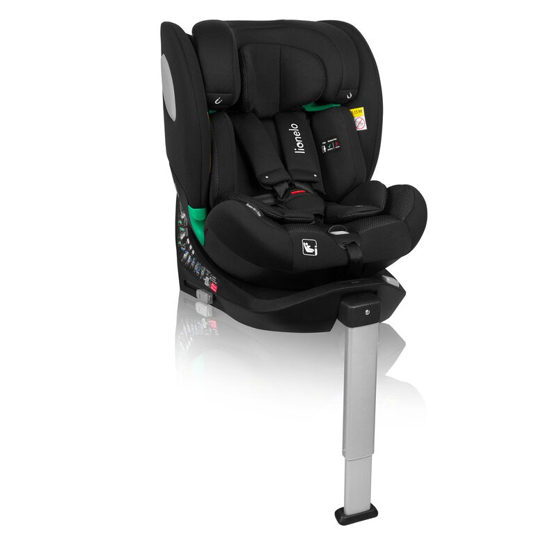 Scaun auto, Lionelo, Braam Air, i-Size, 0-36 Kg, 40-150 cm, Cu isofix si picior de fixare, Protectie laterala, Rotire 360 grade, Ajustare spatar in 5 pozitii, Tetiera reglabila in 14 trepte, Tehnologie de ventilatie Air Flow, Conform cu R129, Gri - gogobaby.ro