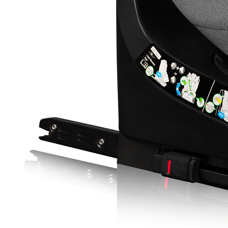 Scaun auto, Lionelo, Brave i-Size, 4 in 1, Rotire 360 grade, Protectie laterala, Cu spatar inclinabil in 5 pozitii, Cu tetiera reglabila in 12 pozitii, 0-36 Kg, 40-150 cm, Cu Isofix, Conform cu ECE R129, Gri
