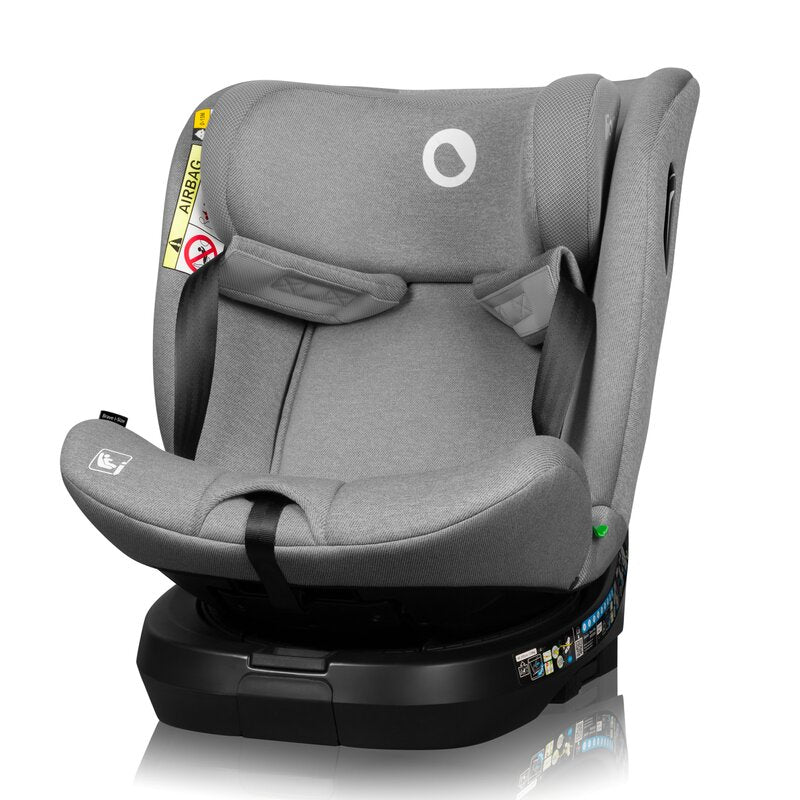Scaun auto, Lionelo, Brave i-Size, 4 in 1, Rotire 360 grade, Protectie laterala, Cu spatar inclinabil in 5 pozitii, Cu tetiera reglabila in 12 pozitii, 0-36 Kg, 40-150 cm, Cu Isofix, Conform cu ECE R129, Gri