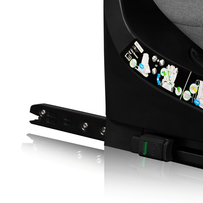 Scaun auto, Lionelo, Brave i-Size, 4 in 1, Rotire 360 grade, Protectie laterala, Cu spatar inclinabil in 5 pozitii, Cu tetiera reglabila in 12 pozitii, 0-36 Kg, 40-150 cm, Cu Isofix, Conform cu ECE R129, Gri