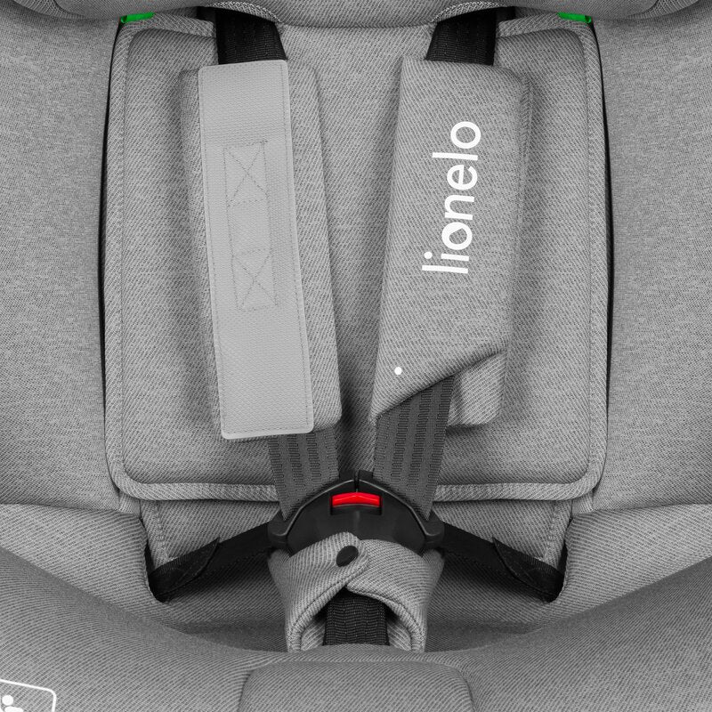 Scaun auto, Lionelo, Brave i-Size, 4 in 1, Rotire 360 grade, Protectie laterala, Cu spatar inclinabil in 5 pozitii, Cu tetiera reglabila in 12 pozitii, 0-36 Kg, 40-150 cm, Cu Isofix, Conform cu ECE R129, Gri