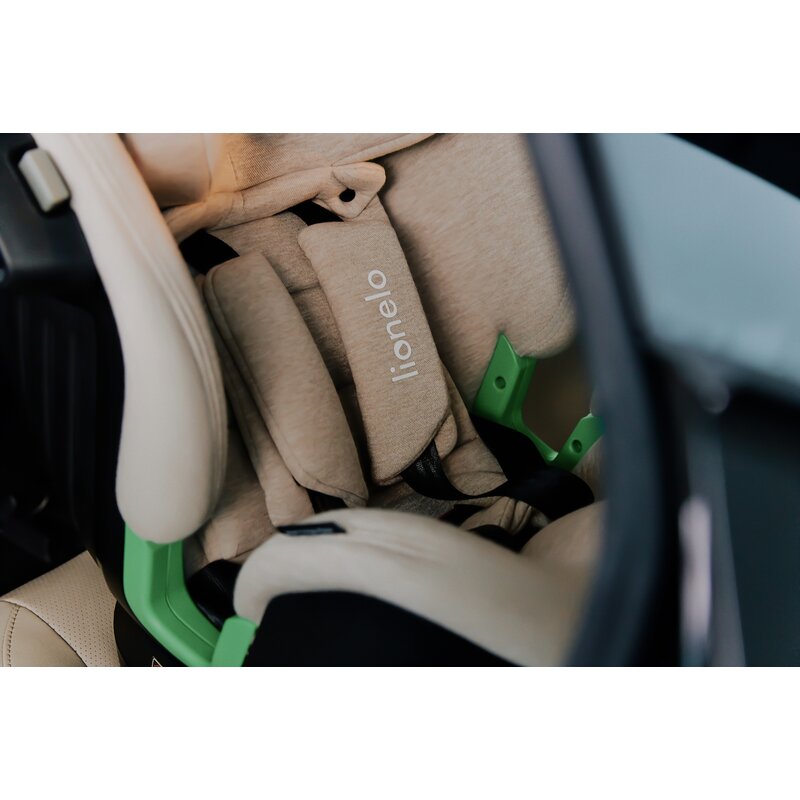 Scaun auto, Lionelo, Harmony i-Size, Rotire 360 grade, Protectie laterala, Cu spatar reglabil in 5 pozitii, Cu tetiera reglabila in 12 pozitii, 0-36 Kg, 40-150 cm, Cu Isofix, Husa din bambus, Conform cu ECE R129, Gri inchis