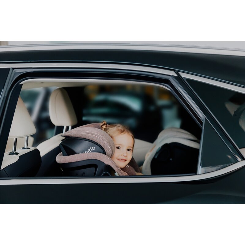 Scaun auto, Lionelo, Harmony i-Size, Rotire 360 grade, Protectie laterala, Cu spatar reglabil in 5 pozitii, Cu tetiera reglabila in 12 pozitii, 0-36 Kg, 40-150 cm, Cu Isofix, Husa din bambus, Conform cu ECE R129, Gri inchis