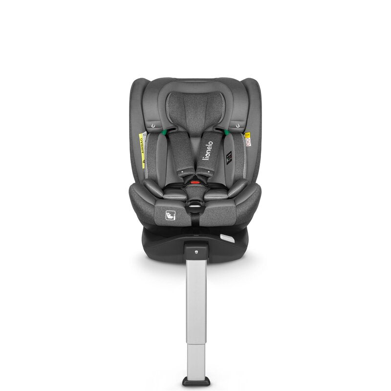 Scaun auto, Lionelo, i-Size Braam, 0-36 Kg, 40-150 cm, Cu isofix si picior de fixare, Protectie laterala, Rotire 360 grade, Ajustare spatar in 5 pozitii, Tetiera reglabila in 14 trepte, Conform cu standardul european de securitate R129, Gri - gogobaby.ro