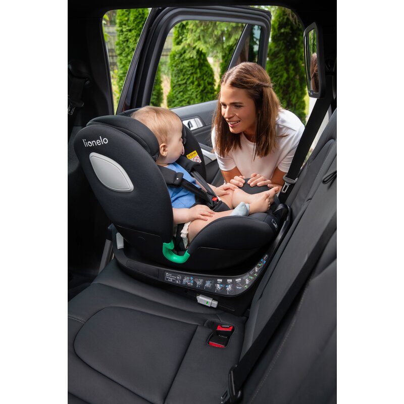 Scaun auto, Lionelo, i-Size Braam, 0-36 Kg, 40-150 cm, Cu isofix si picior de fixare, Protectie laterala, Rotire 360 grade, Ajustare spatar in 5 pozitii, Tetiera reglabila in 14 trepte, Conform cu standardul european de securitate R129, Gri - gogobaby.ro