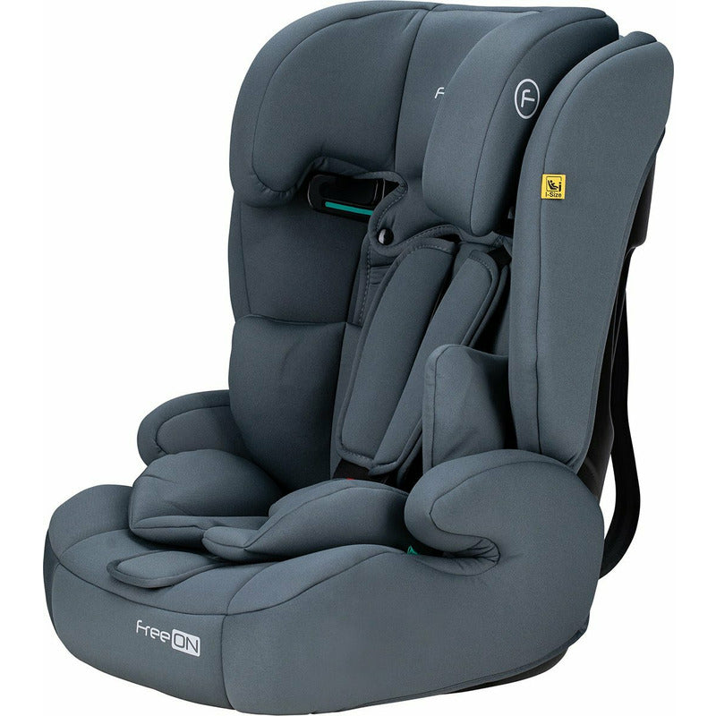 Scaun auto, FreeON, Uran, Pentru copii, I-Size, 76 - 150 cm/ 1 - 12 ani, Cu tetiera reglabila in 14 pozitii, Conform cu standardul european de securitate ECE R129, Dark Grey - gogobaby.ro
