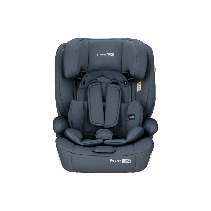 Scaun auto, FreeON, Uran, Pentru copii, I-Size, 76 - 150 cm/ 1 - 12 ani, Cu tetiera reglabila in 14 pozitii, Conform cu standardul european de securitate ECE R129, Dark Grey - gogobaby.ro