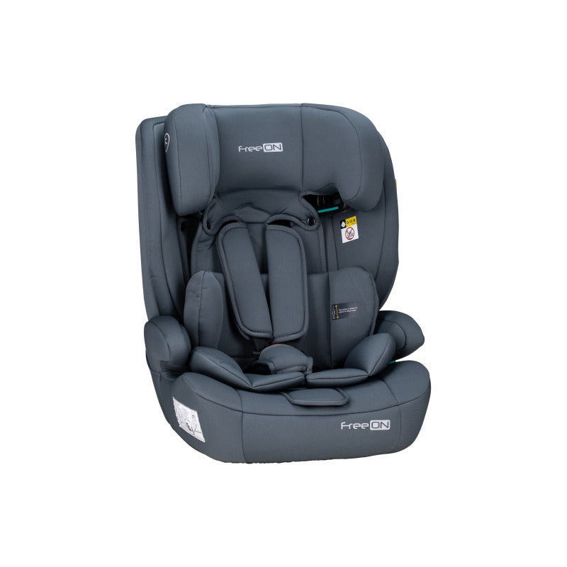 Scaun auto, FreeON, Uran, Pentru copii, I-Size, 76 - 150 cm/ 1 - 12 ani, Cu tetiera reglabila in 14 pozitii, Conform cu standardul european de securitate ECE R129, Dark Grey - gogobaby.ro