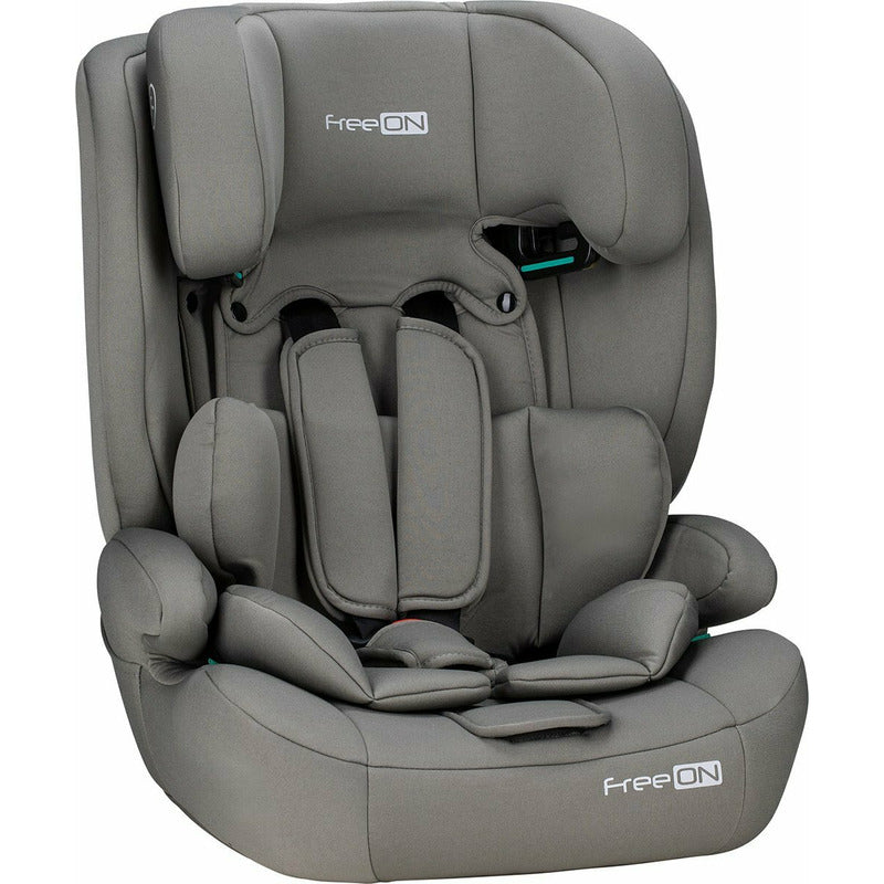 Scaun auto, FreeON, Uran, Pentru copii, I-Size, 76 - 150 cm/ 1 - 12 ani, Cu tetiera reglabila in 14 pozitii, Conform cu standardul european de securitate ECE R129, Khaki Grey - gogobaby.ro