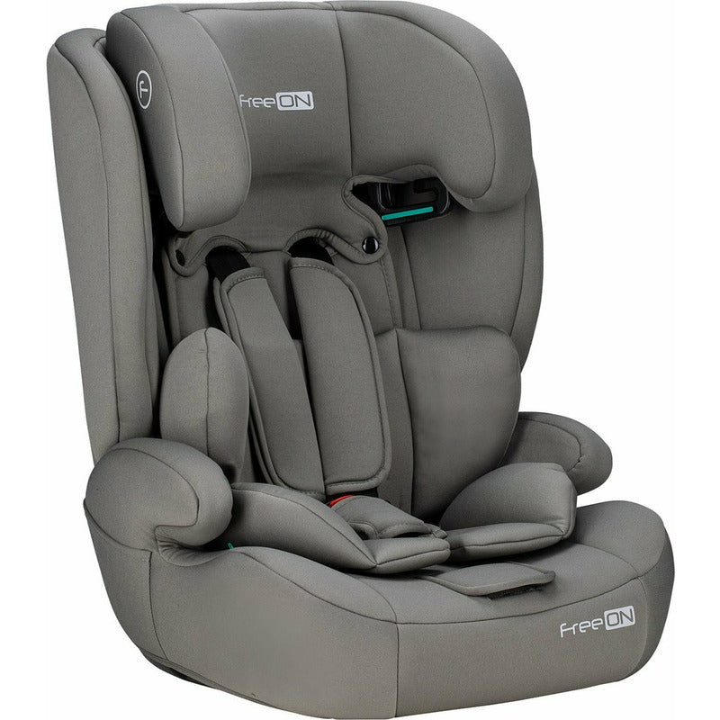 Scaun auto, FreeON, Uran, Pentru copii, I-Size, 76 - 150 cm/ 1 - 12 ani, Cu tetiera reglabila in 14 pozitii, Conform cu standardul european de securitate ECE R129, Khaki Grey - gogobaby.ro