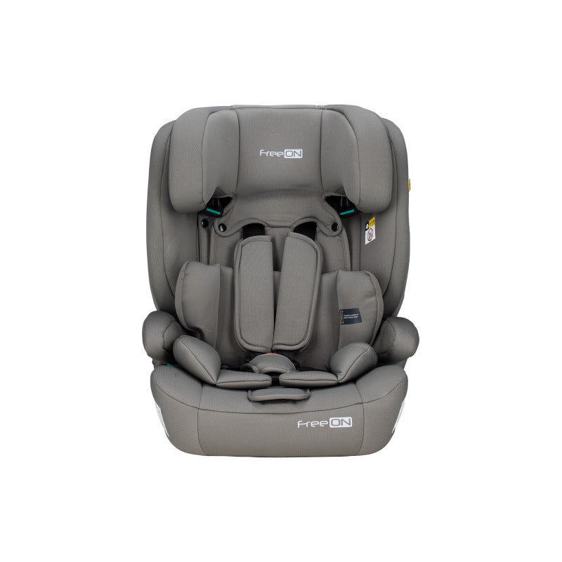 Scaun auto, FreeON, Uran, Pentru copii, I-Size, 76 - 150 cm/ 1 - 12 ani, Cu tetiera reglabila in 14 pozitii, Conform cu standardul european de securitate ECE R129, Khaki Grey - gogobaby.ro