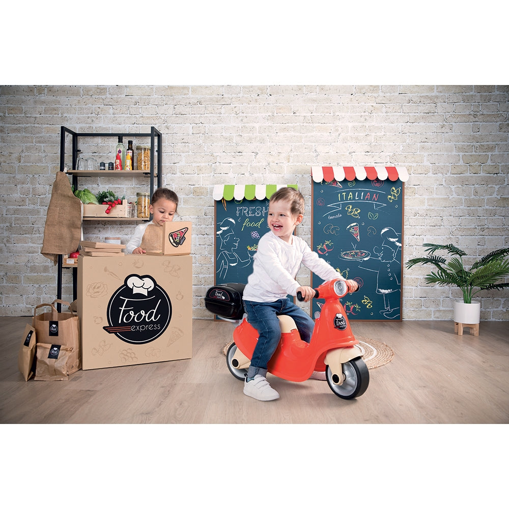 Scuter Smoby Scooter Ride-On Food Express rosu - gogobaby.ro