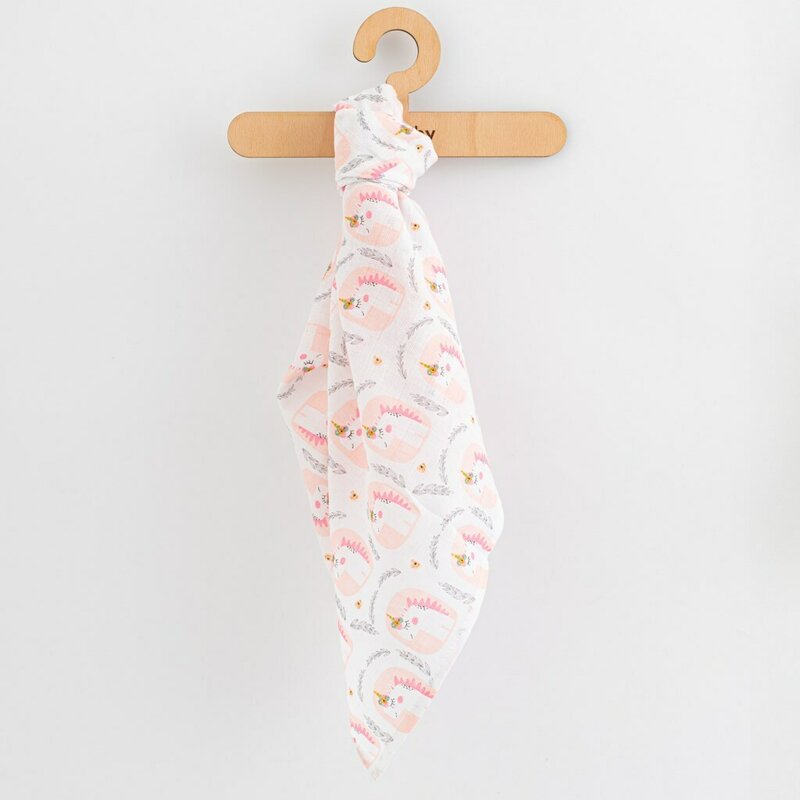 Set 3 scutece, New Baby, Multifunctionale, Din bumbac 100%, Material certificate Oeko Tex Standard 100, 70x80 cm, Multicolor, Girl - gogobaby.ro