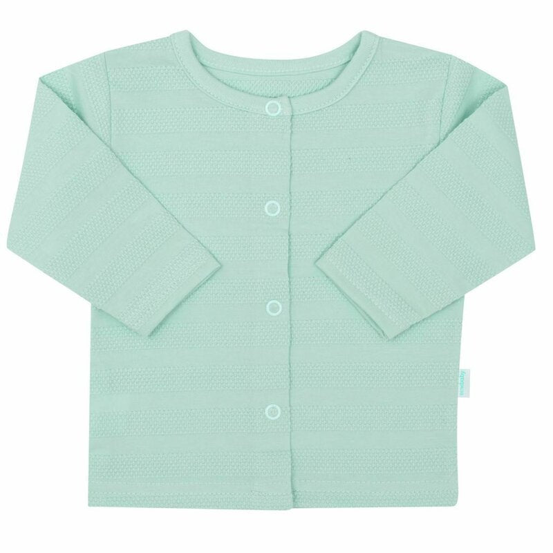 Set 4 piese, New Baby, Include bluza, body cu maneca lunga, salopeta fara maneci, caciulita, Marime 56, Din bumbac 100%, I am Mint