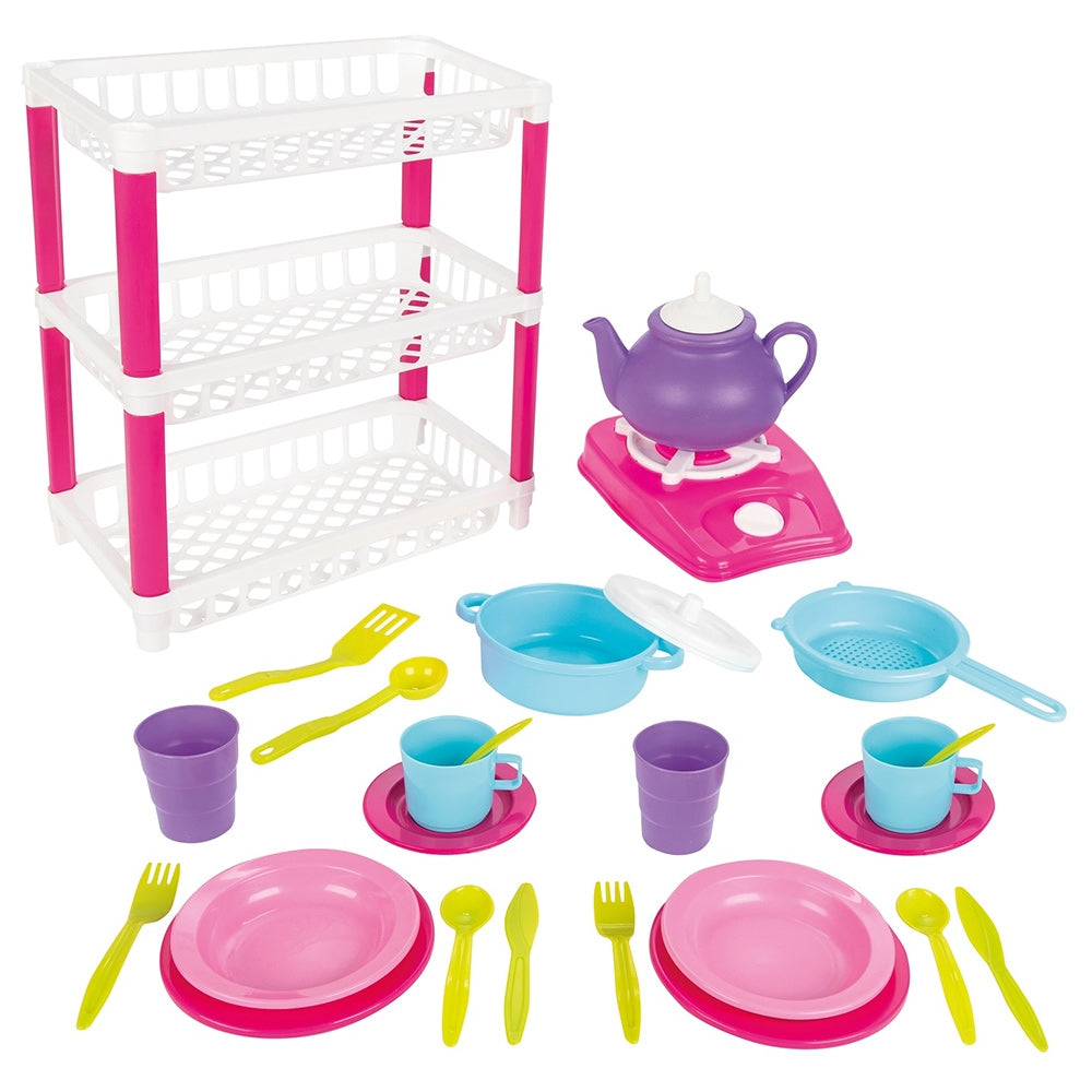 Set de servit ceaiul Pilsan Hamarat Three-Tier Dish Rack - gogobaby.ro