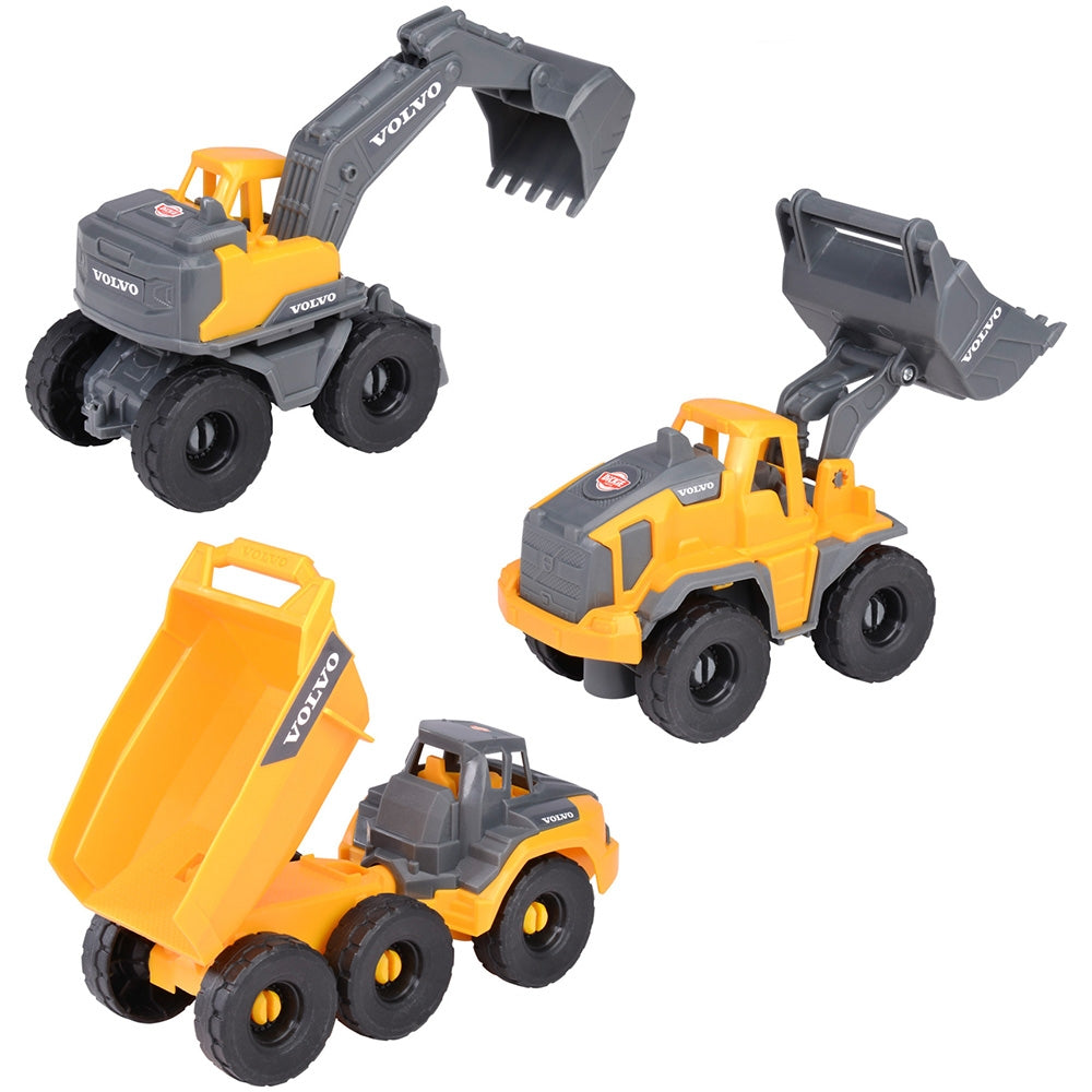 Set Dickie Toys Construction Set cu 3 vehicule 16 cm - gogobaby.ro