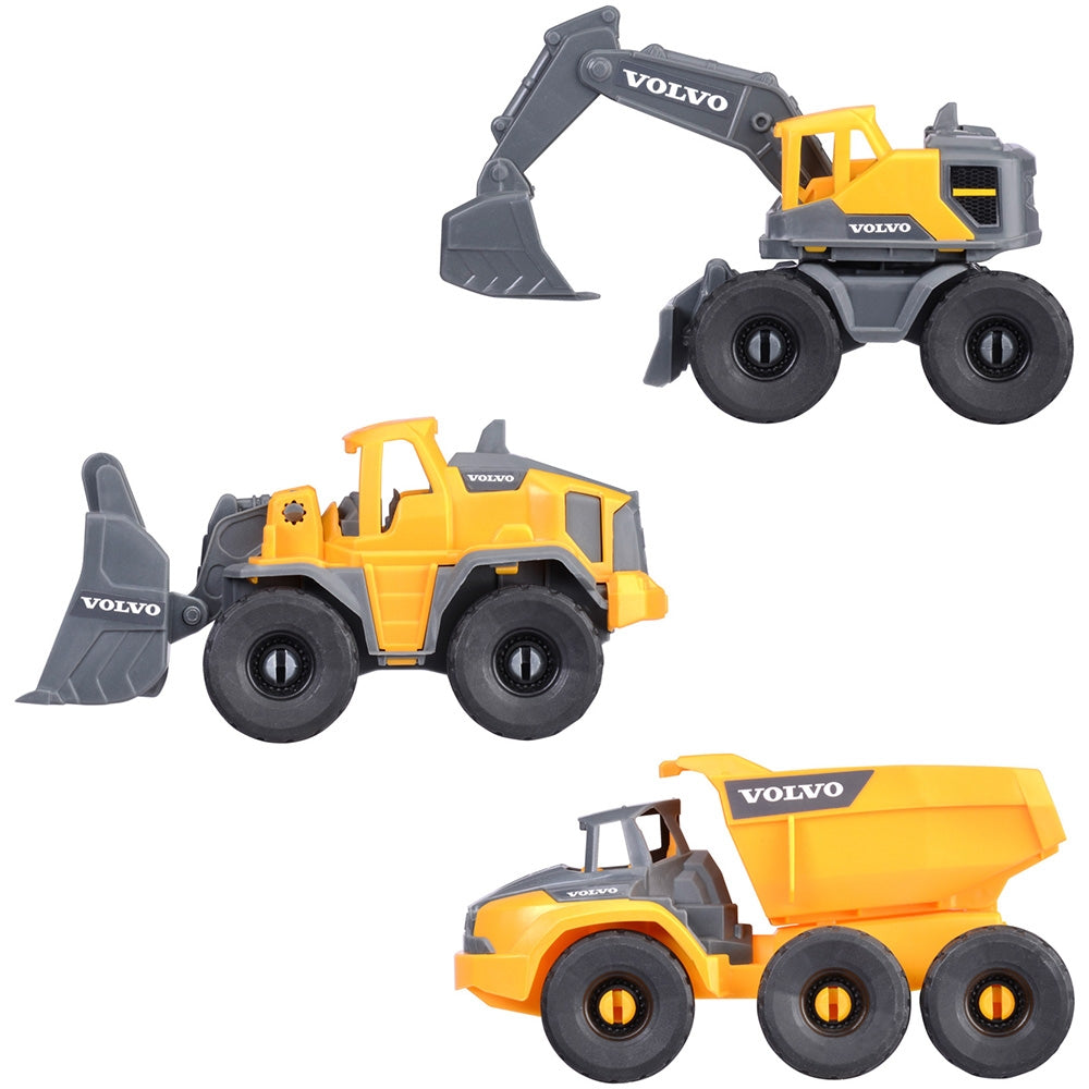 Set Dickie Toys Construction Set cu 3 vehicule 16 cm - gogobaby.ro