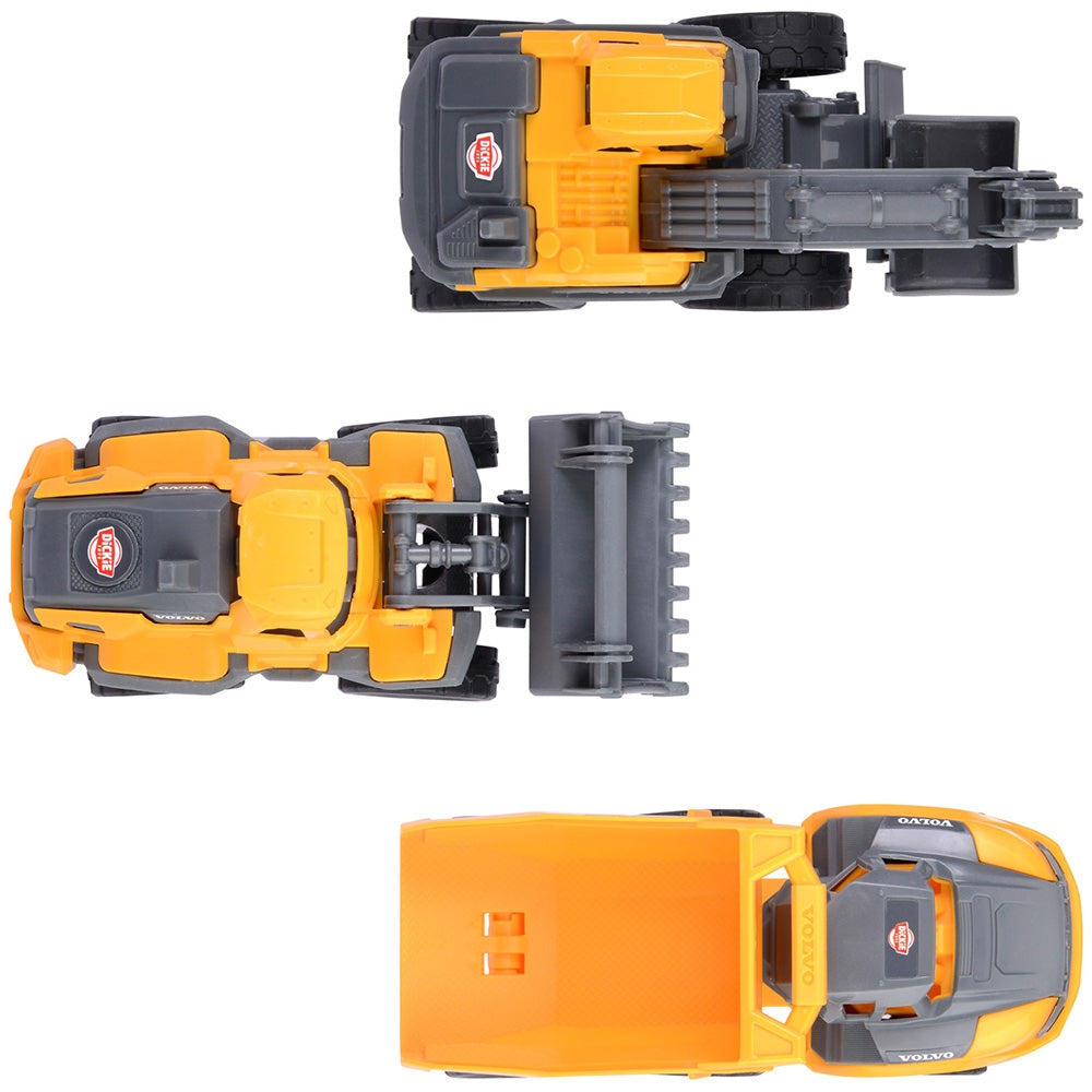 Set Dickie Toys Construction Set cu 3 vehicule 16 cm - gogobaby.ro