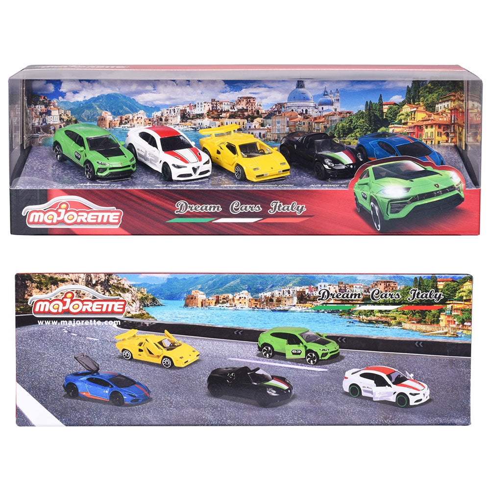 Set Majorette Dream Cars Italy cu 5 masinute din metal - gogobaby.ro