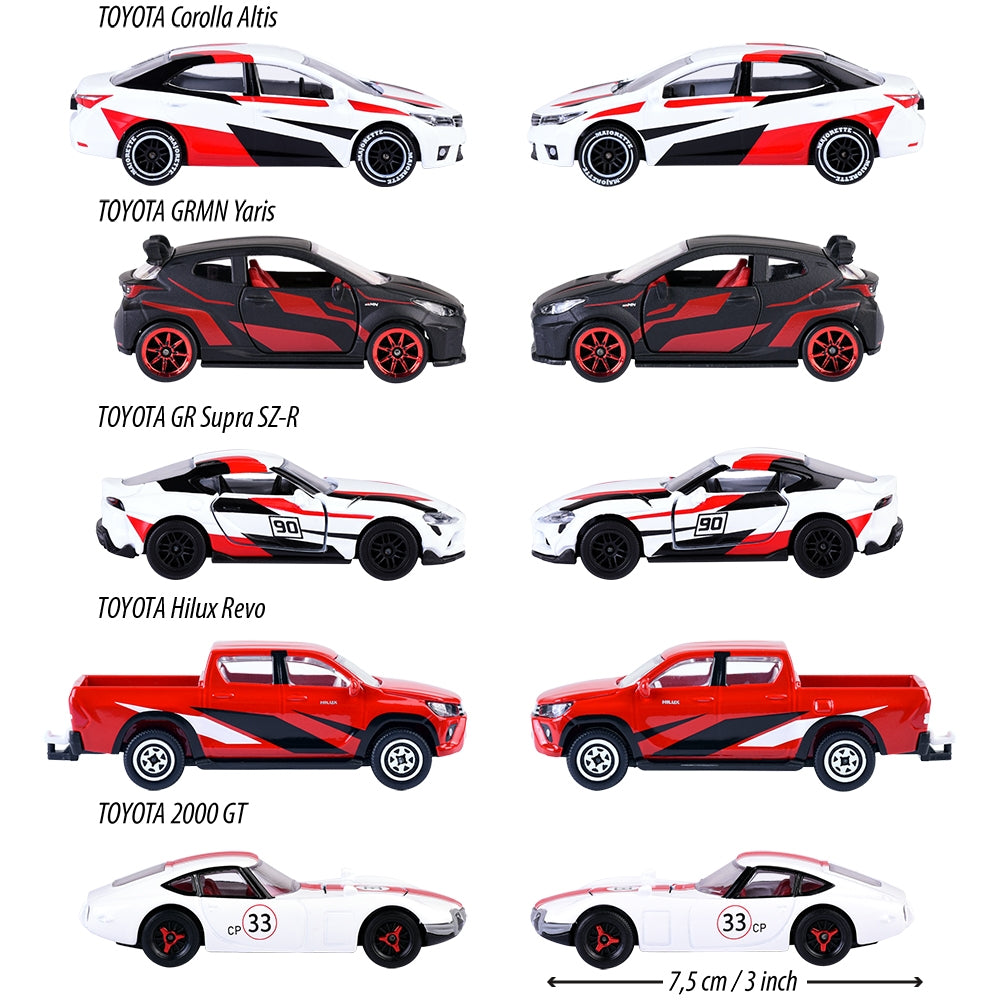 Set Majorette Toyota Racing cu 5 masinute - gogobaby.ro