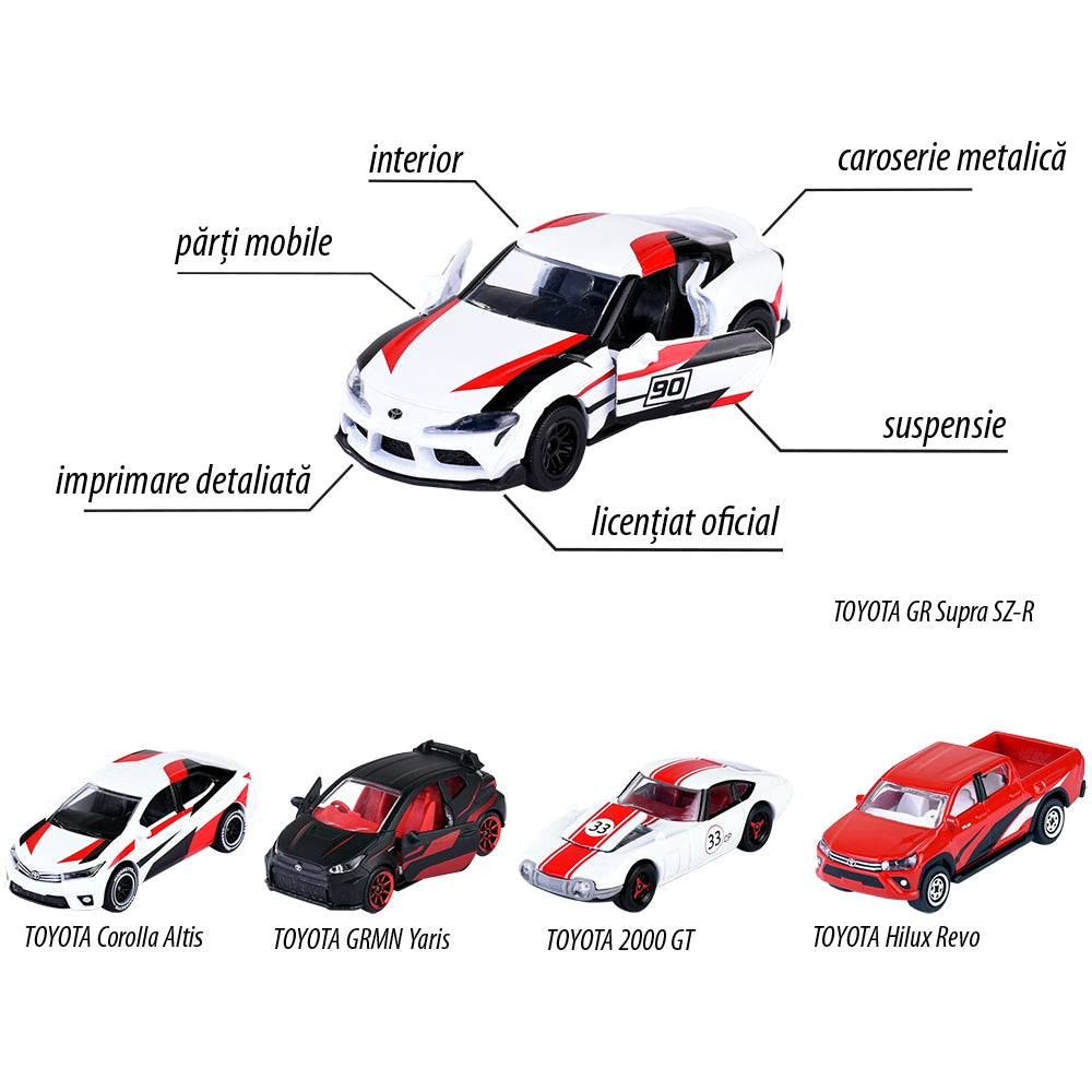 Set Majorette Toyota Racing cu 5 masinute - gogobaby.ro