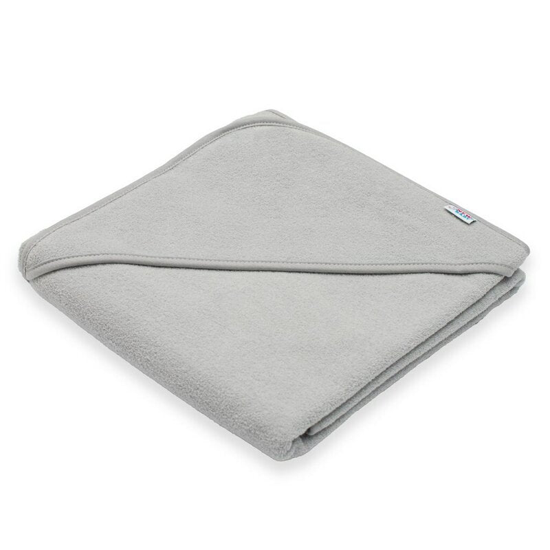 Set prosop cu gluga si manusa baie, New Baby, Dimensiune 80 x 80 cm, Basic, Gray
