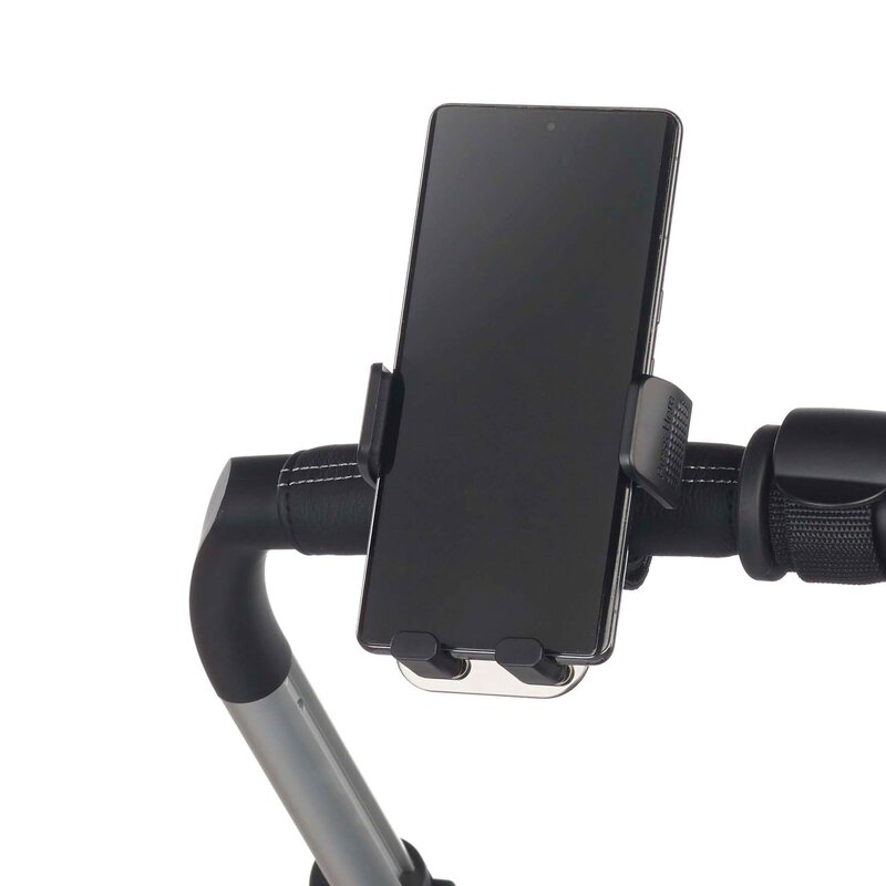 Suport telefon, Jane, Pentru carucior, Universal, Reglabil, Cu buton de blocare, Black - gogobaby.ro