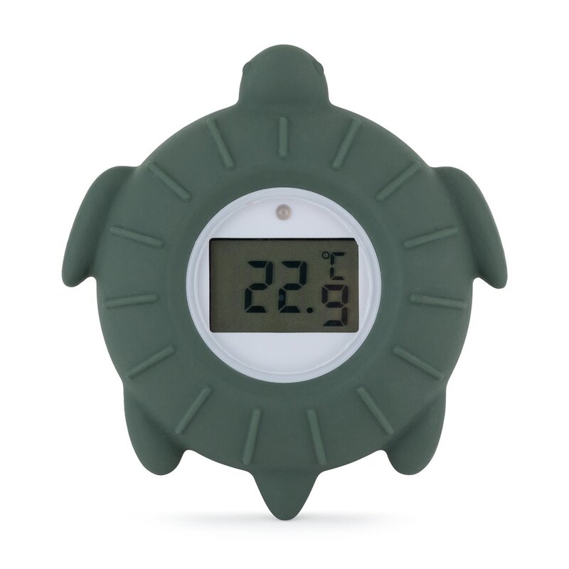 Temometru digital, Petite&Mars, Broscuta Terry, Multifunctional, Ecran usor de citit, Valoare precisa, Silicon Sigur, Avertizare temperatura, 0 luni+, Verde - gogobaby.ro