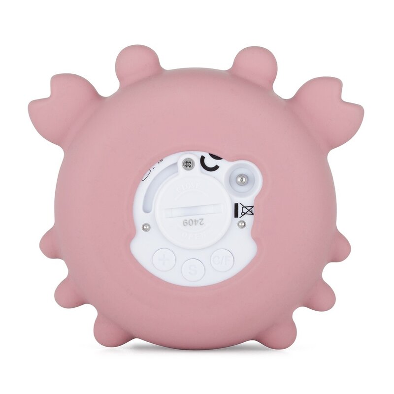 Temometru digital, Petite&Mars, Crabul Caleb, Multifunctional, Ecran usor de citit, Valoare precisa, Silicon Sigur, Avertizare temperatura, 0 luni+, Roz - gogobaby.ro