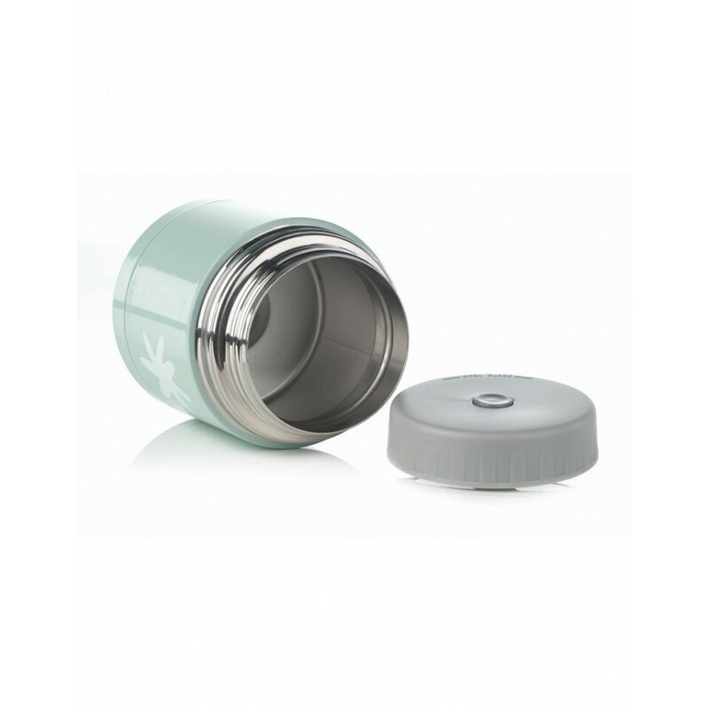 Termos mancare solida bebelusi, Jane, Din otel inoxidabil, 550 ml, Fara BPA, Cu gentuta din izopren, Mint - gogobaby.ro