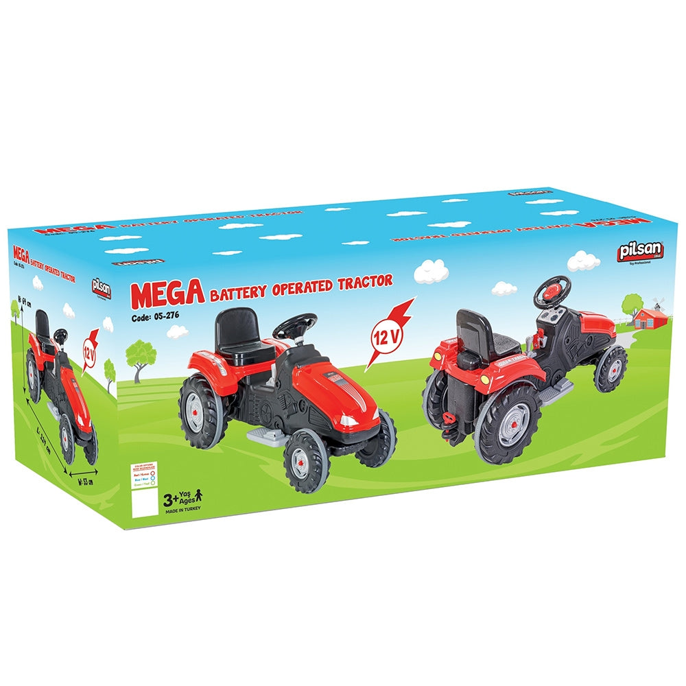 Tractor electric Pilsan Mega 05-276 red - gogobaby.ro
