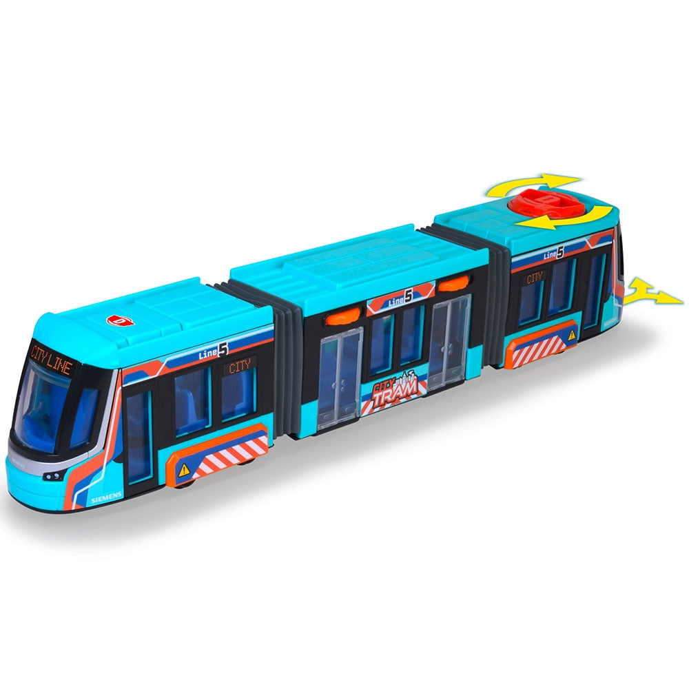 Tramvai Dickie Toys Siemens City Tram 41,5 cm albastru - gogobaby.ro