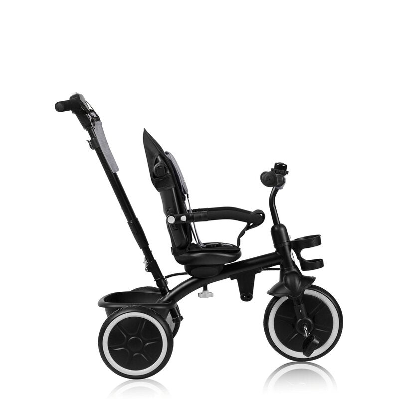 Tricicleta copii, Lionelo, Berry, 2 in 1, Multifunctionala, Suport picioare, Control al directiei, Scaun reversibil, Rotire 360 grade, Functie de roata libera, Utilizare pana la 5 ani, Constructie din otel, Conform cu standardul EN71, Gri - gogobaby.ro
