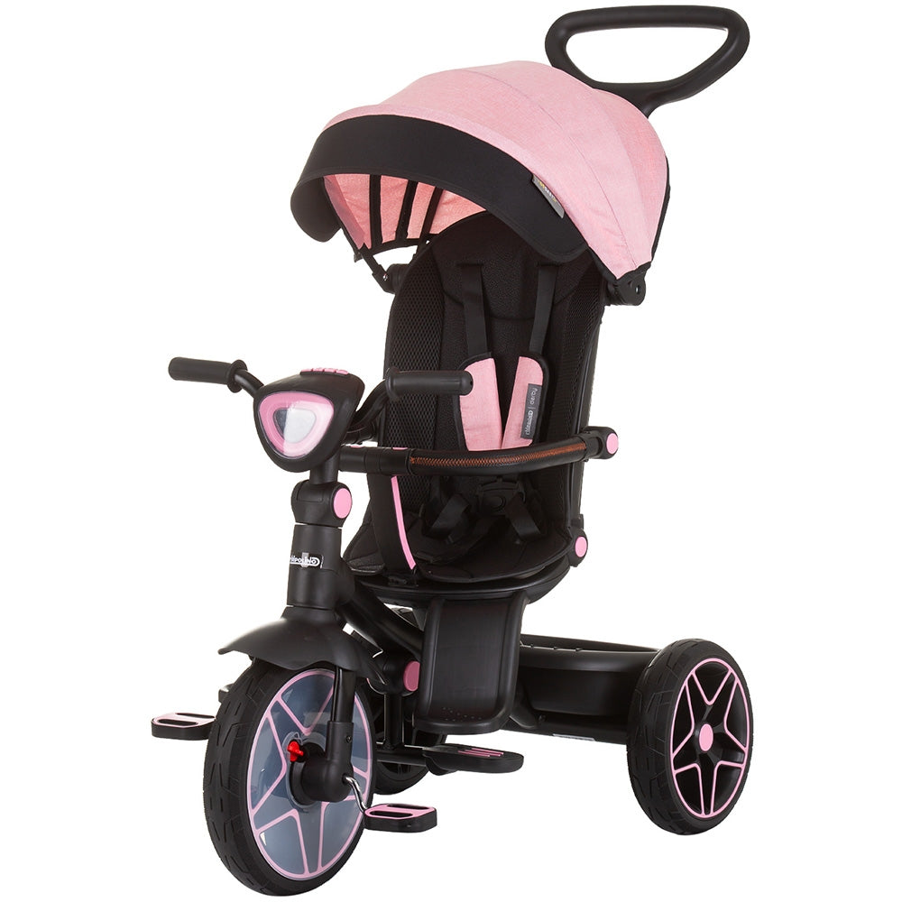 Tricicleta cu copertina si sezut reversibil Chipolino Derby flamingo - gogobaby.ro