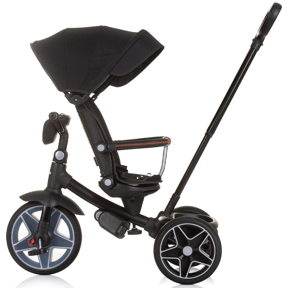 Tricicleta cu copertina si sezut reversibil Chipolino Derby obsidian - gogobaby.ro