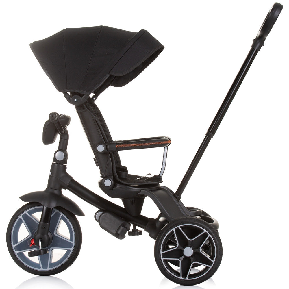 Tricicleta cu copertina si sezut reversibil Chipolino Derby obsidian - gogobaby.ro