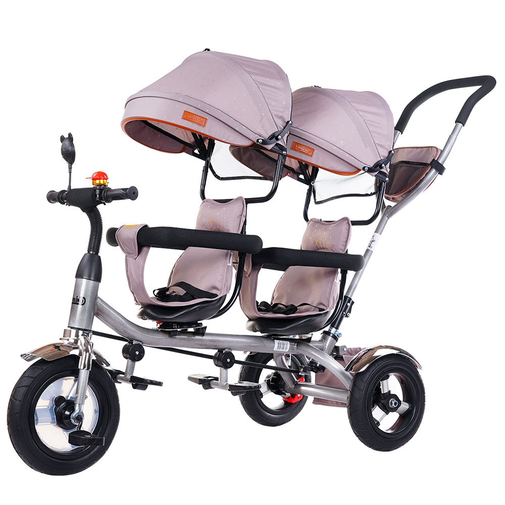 Tricicleta gemeni Chipolino 2Play humus - gogobaby.ro
