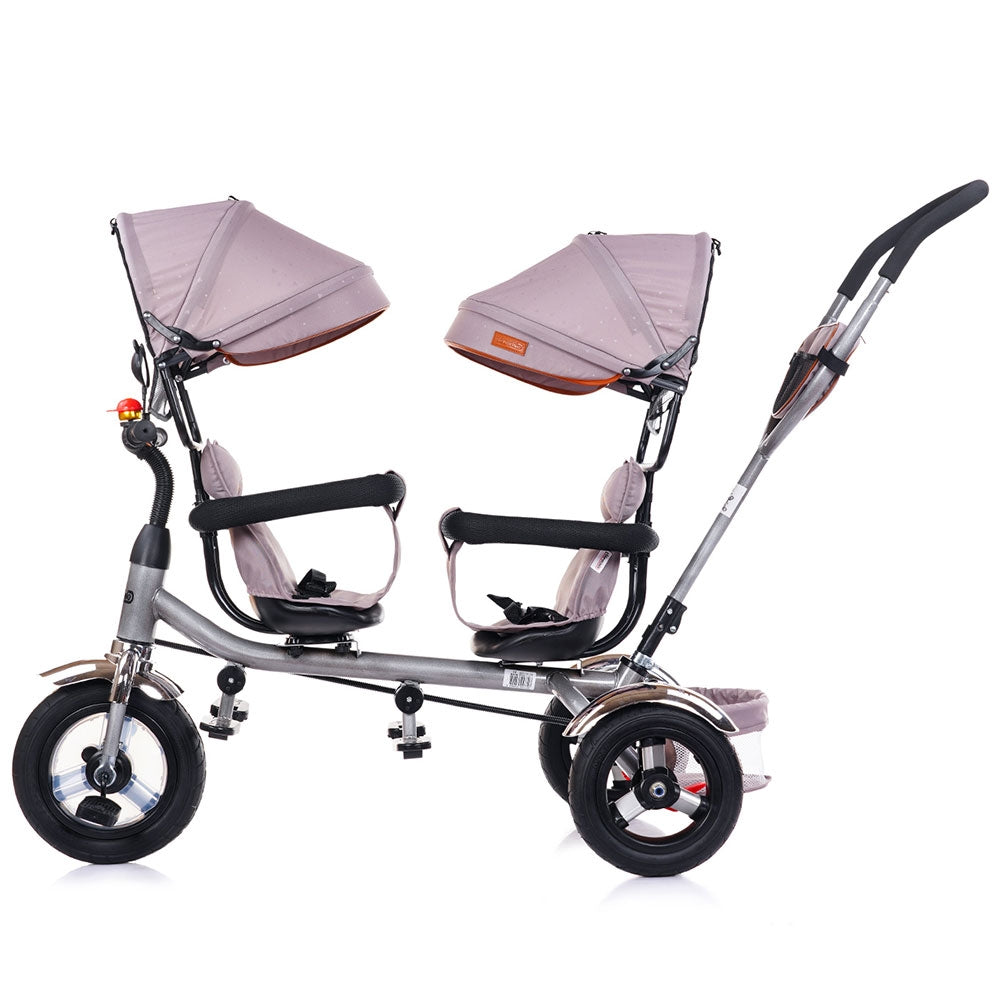 Tricicleta gemeni Chipolino 2Play humus - gogobaby.ro