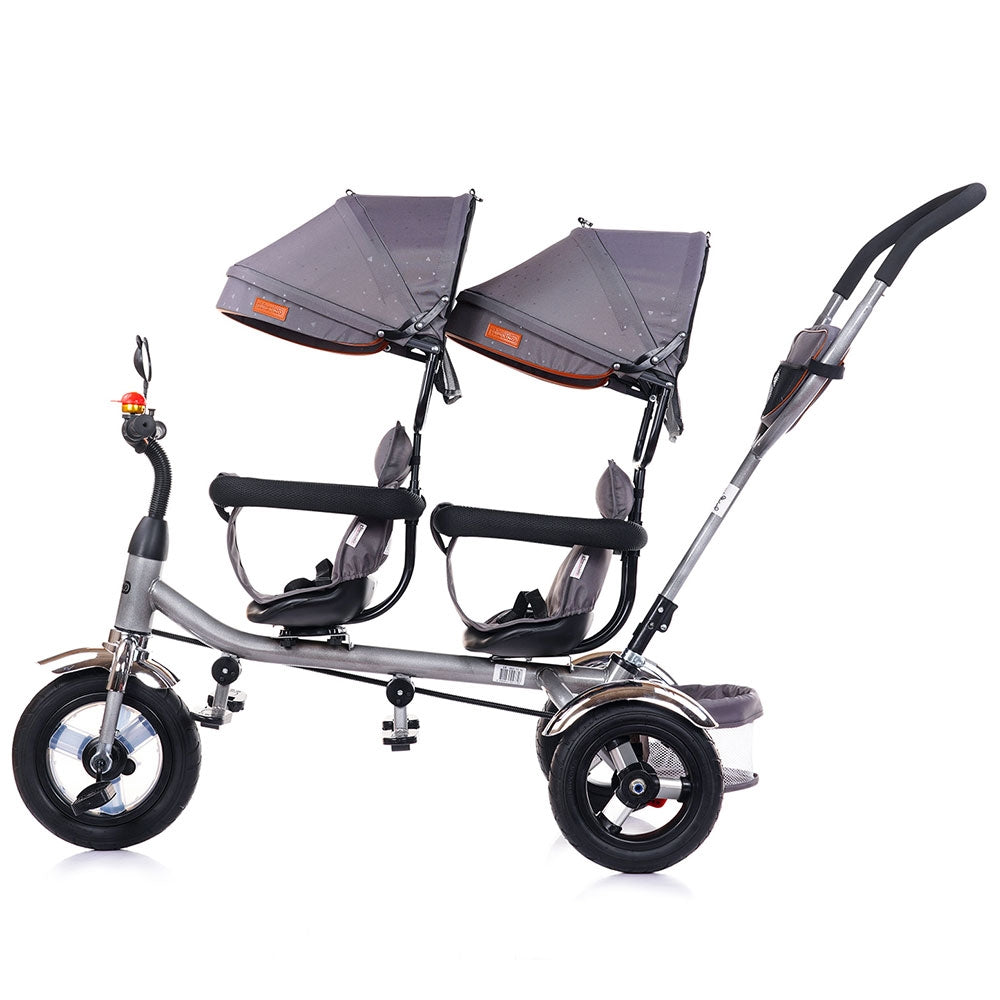 Tricicleta gemeni Chipolino 2Play platinum - gogobaby.ro