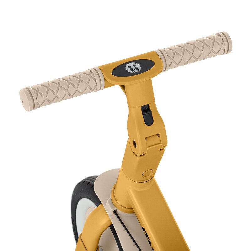 Tricicleta, Petite&Mars, Turbo, 5 in 1, Multifunctionala, Vehicul de impins, Bicicleta cu/fara pedale, Cu maner de ghidaj, Detasabil, Roti din cauciuc, Pana la 25 kg, 1.5-5 ani, Ocru - gogobaby.ro