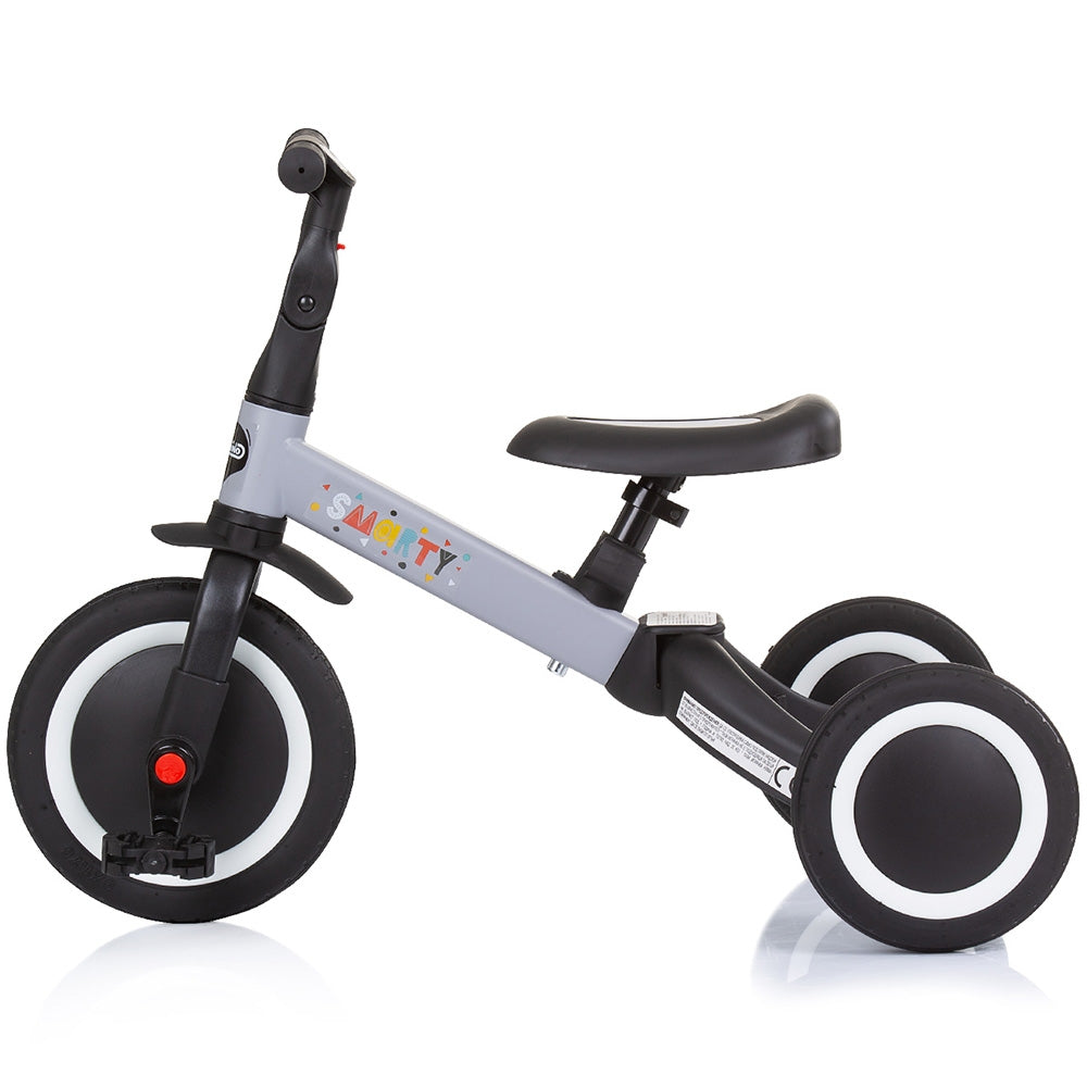 Tricicleta si bicicleta Chipolino Smarty 2 in 1 grey - gogobaby.ro