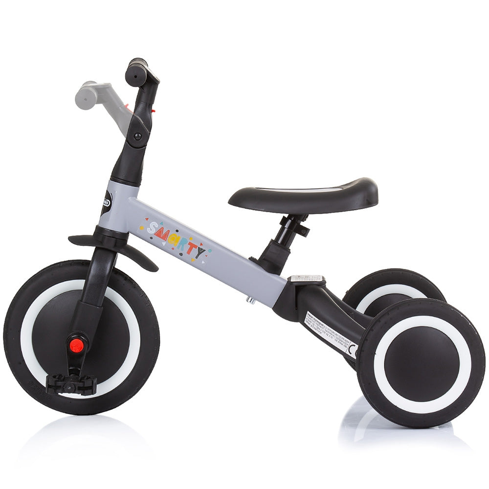Tricicleta si bicicleta Chipolino Smarty 2 in 1 grey - gogobaby.ro