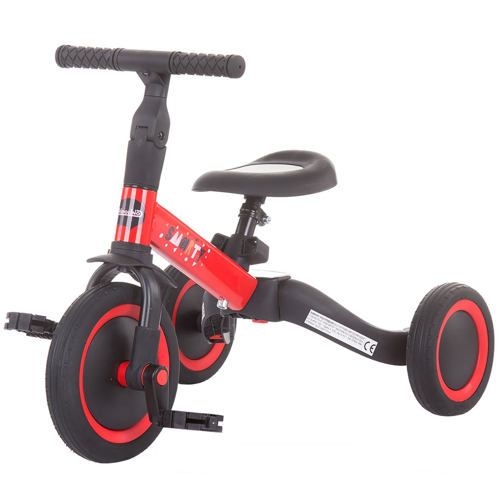 Tricicleta si bicicleta Chipolino Smarty 2 in 1 red - gogobaby.ro