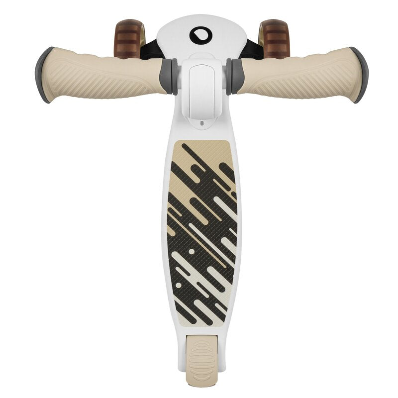Trotineta, Lionelo, Franky, Multifunctionala, Pliabila, Pana la 50 kg, Bicicleta cu 3 roti si trotineta de echilibru, Ghidon reglabil, Sezut detasabil, Roti cu LED, Conform cu EN71, EN62115, 12 luni+, Bej - gogobaby.ro