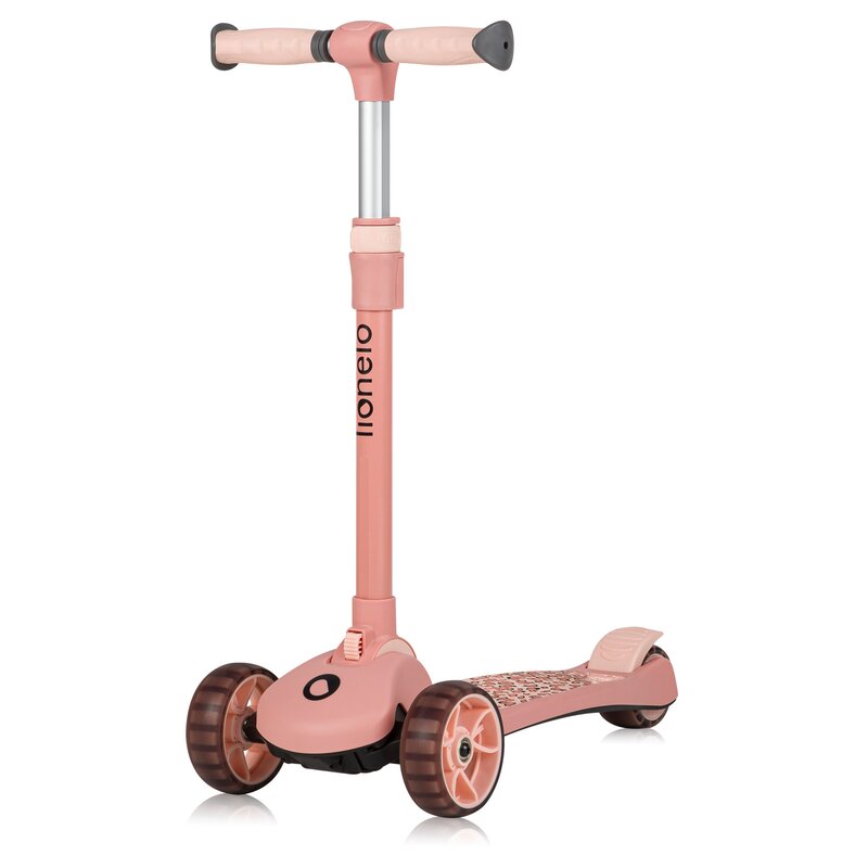 Trotineta, Lionelo, Franky, Multifunctionala, Pliabila, Pana la 50 kg, Bicicleta cu 3 roti si trotineta de echilibru, Ghidon reglabil, Sezut detasabil, Roti cu LED, Conform cu EN71, EN62115, 12 luni+, Roz - gogobaby.ro