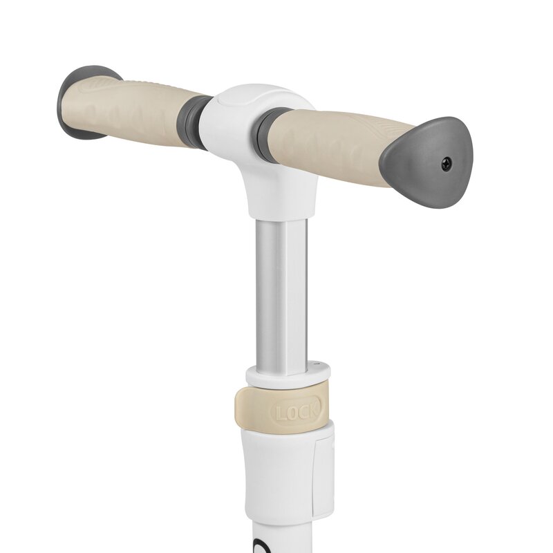 Trotineta, Lionelo, Franky, Multifunctionala, Pliabila, Pana la 50 kg, Bicicleta cu 3 roti si trotineta de echilibru, Ghidon reglabil, Sezut detasabil, Roti cu LED, Conform cu EN71, EN62115, 12 luni+, Bej - gogobaby.ro
