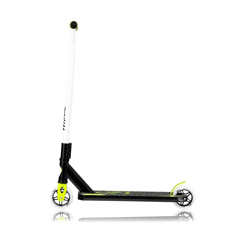 Trotineta, Lionelo, Whizz, Pentru Acrobatii, Rulmenti ABEC-9, Sistemul de compresie IHC 9, 20 - 100 kg, Conform cu standardul european de securitate EN14619, Verde/Negru - gogobaby.ro