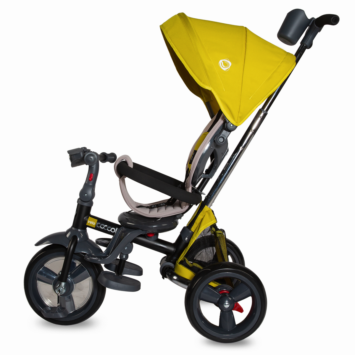 Tricicleta multifunctionala 4in1 cu sezut reversibil Coccolle Velo Mustar - gogobaby.ro