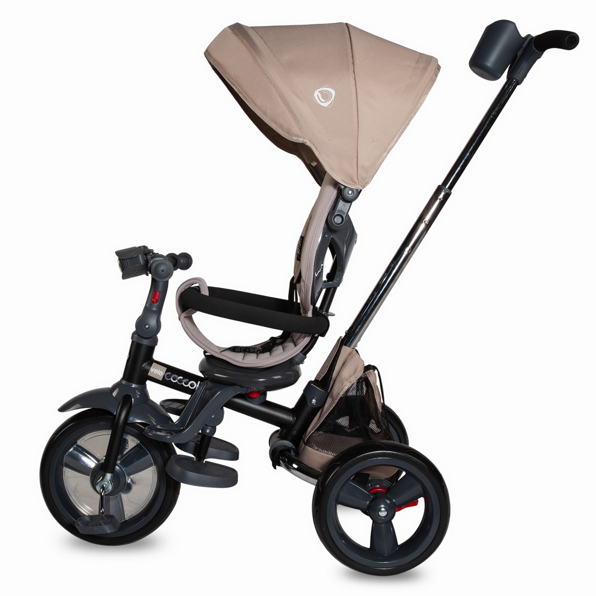 Tricicleta multifunctionala 4in1 cu sezut reversibil Coccolle Velo Bej - gogobaby.ro